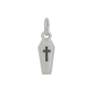 Sterling Silver Coffin with Cross Charm 16x5mm