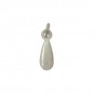 Sterling Silver Teardrop Dangle Charm - Medium 14x4mm
