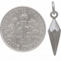 Sterling Silver Small Faceted Spike Charm 21x5mm