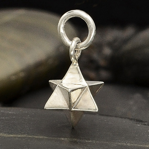 Sterling Silver Merkabah Charm 15x8mm