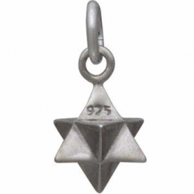 Sterling Silver Merkabah Charm 15x8mm
