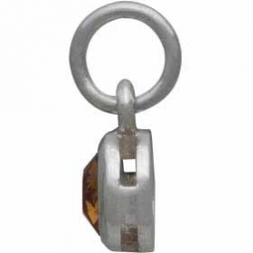 Sterling Silver Crystal Birthstone Charm -November 11x5mm