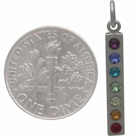 Sterling Silver Chakra Pendant with Crystals