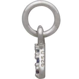 Sterling Silver Tiny Rainbow Charm with Nano Gems