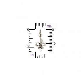 Sterling Silver Fleur de Lys Charm 