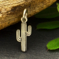 Sterling Silver Tiny Cactus Charm 18x6mm