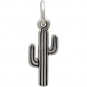 Sterling Silver Tiny Cactus Charm 18x6mm