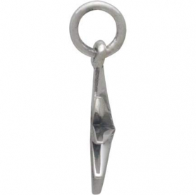 Sterling Silver Ridged Star Burst Charm with 8 Point