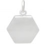 Sterling Silver Hexagon Charm with Bronze Bee