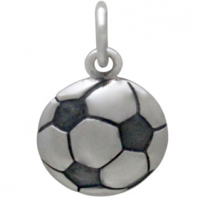 Sterling Silver Soccer Ball Charm