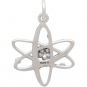 Sterling Silver Atom Charm 23x16mm