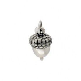 Sterling Silver Acorn Charm 15x7mm