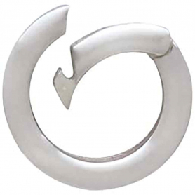 Round Silver Removable Charm Holder Link 2x10mm