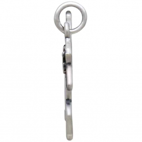 Silver Horse Charm with Mountains and Bronze Moon 20x25mm