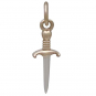 Mixed Metal Mini Dagger Charm 18x6mm