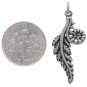 Sterling Silver Fern Pendant with Dime