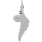 Sterling Silver Fern Pendant Back View