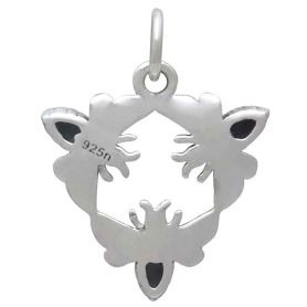 Sterling Silver Triple Bee Charm Back View