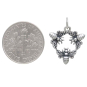 Sterling Silver Triple Bee Charm with Dime
