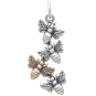 Mixed Metal Bee Cluster Charm Front View