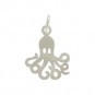 Sterling Silver Flat Octopus Charm 18x12mm