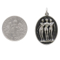 Sterling Silver Three Graces Pendant with Dime