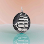 Nina Designs Sterling Silver Pirate Ship Pendant