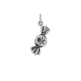 Sterling Silver Poison Candy Charm 22x8mm