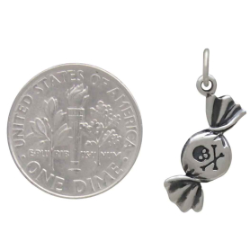 Sterling Silver Poison Candy Charm with Dime
