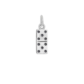 Sterling Silver Domino Charm 17x5mm