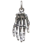 Sterling Silver Skeleton Hand Charm Back View