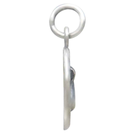 Sterling Silver Lucky 7 Coin Charm Side View