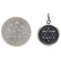 Sterling Silver Wax Seal Star of David Charm with Dime