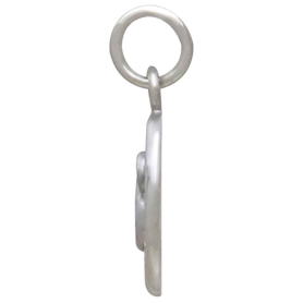 Sterling Silver Lucky 8 Coin Charm Side View