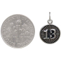 Sterling Silver Lucky 13 Coin Charm with Dime