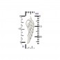 Sterling Silver Wing Charm 27x8mm