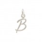 Sterling Silver Initial Charm Letter B 16x6mm