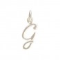 Sterling Silver Initial Charm Letter G 17x6mm