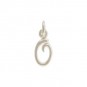 Sterling Silver Initial Charm Letter O 14x5mm