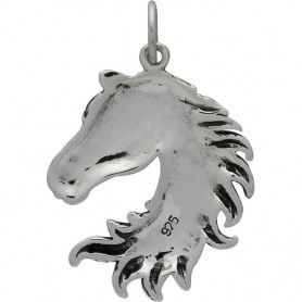 Sterling Silver Horse Charm 30x20mm