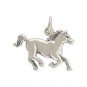 Sterling Silver Realistic Horse Charm 16x18mm