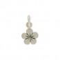 Sterling Silver Tiny Flower Charm 13x7mm