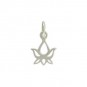 Sterling Silver Lotus Bud Charm 14x8mm
