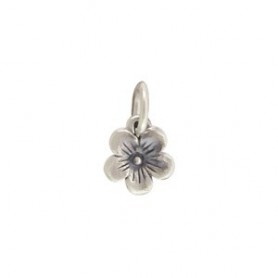 Sterling Silver Small Cherry Blossom Charm 11x7mm