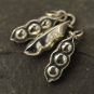 Sterling Silver Three Peas in a Pod Charm 20x5mm