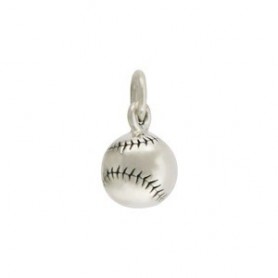 Sterling Silver 3D Baseball Charm - Sports Charms