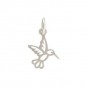 Sterling Silver Tiny Hummingbird Charm 16x10mm