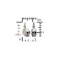 Sterling Silver Small Skull Charm 15x6mm