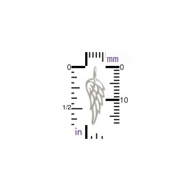Sterling Silver Tiny Wing Charm 18x6mm