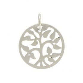 Sterling Silver Small Tree of Life Charm 17x13mm
